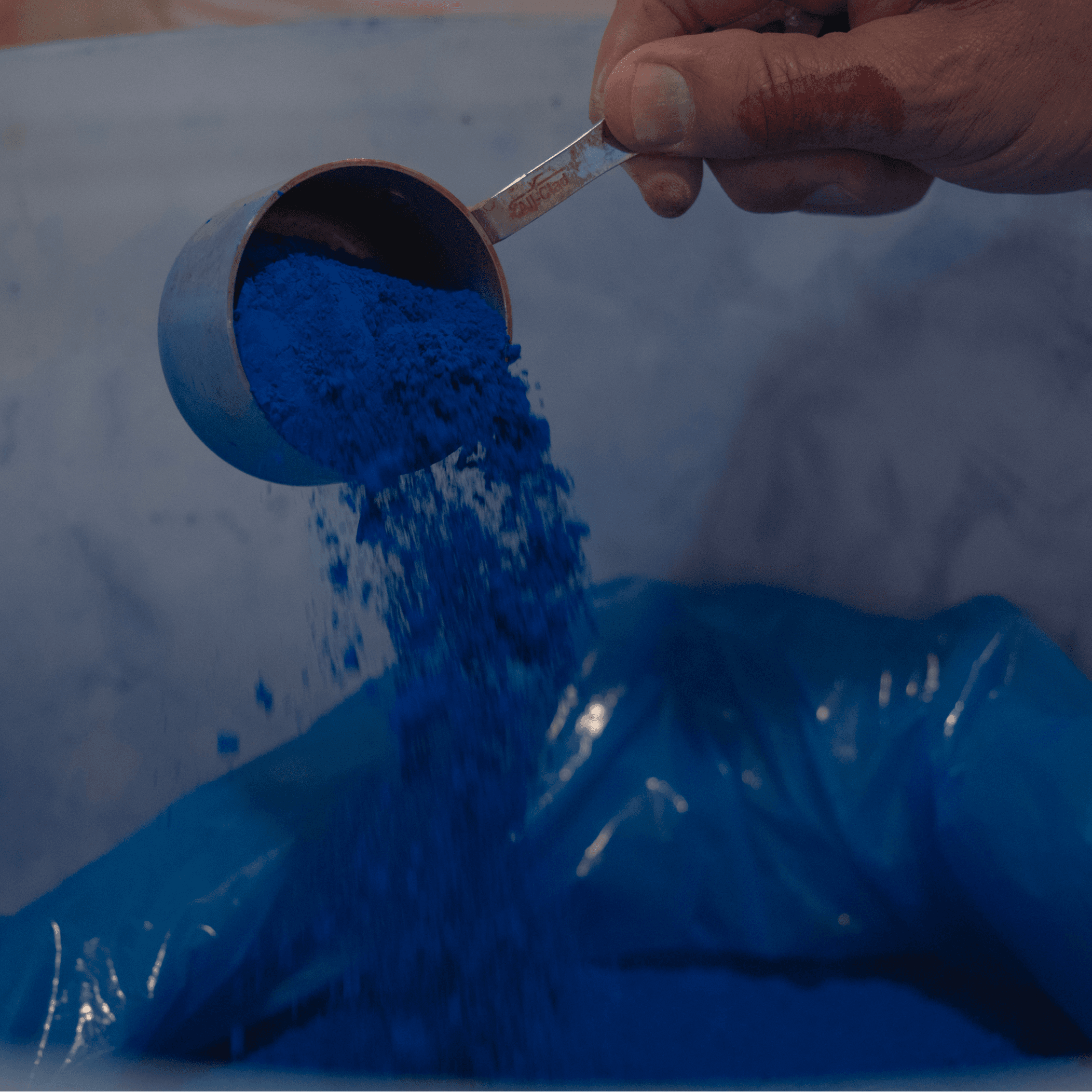 Pigmento azul usado na fabricação dos ladrilhos