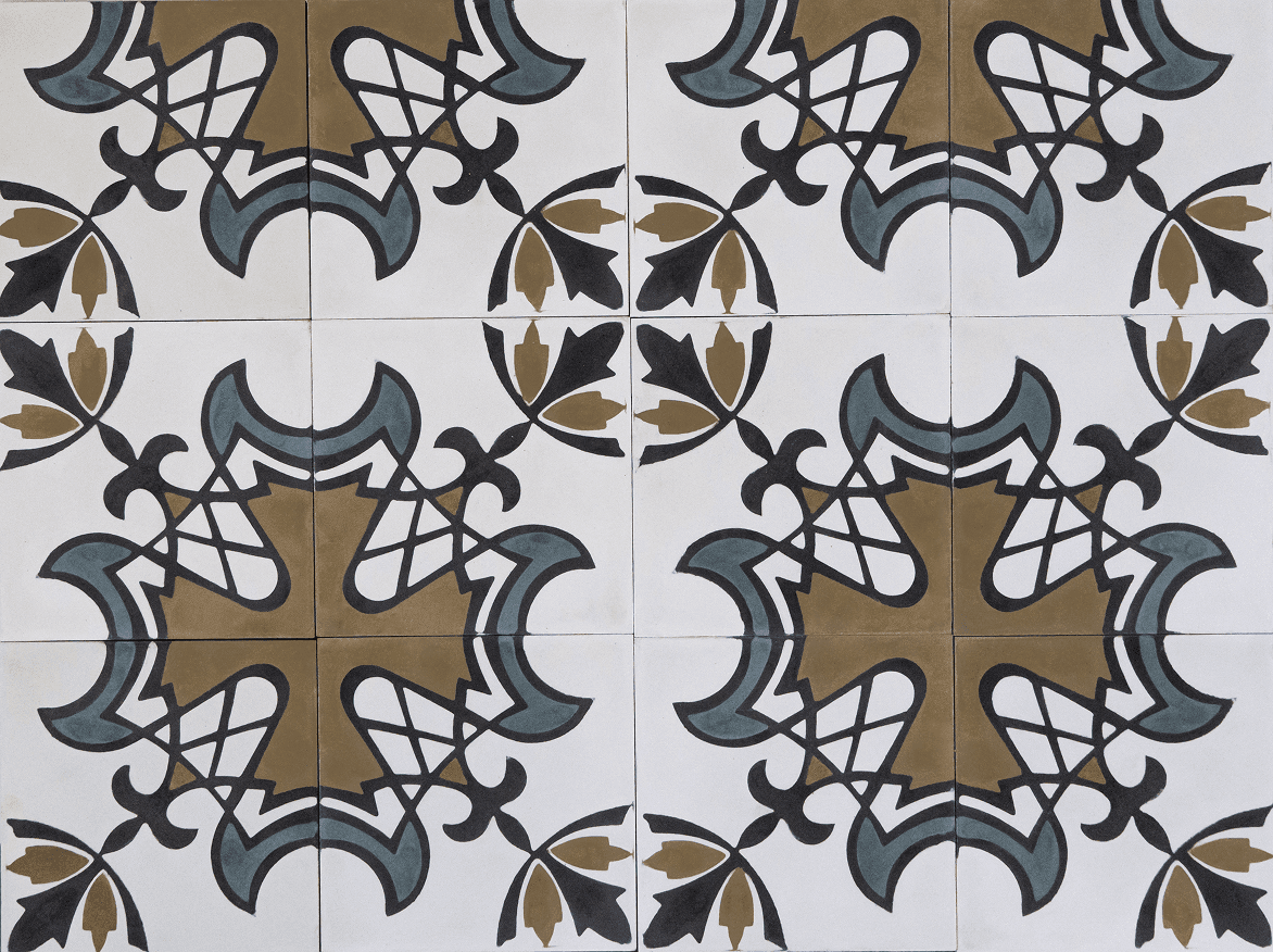Variação do painel Art Déco em tons neutros