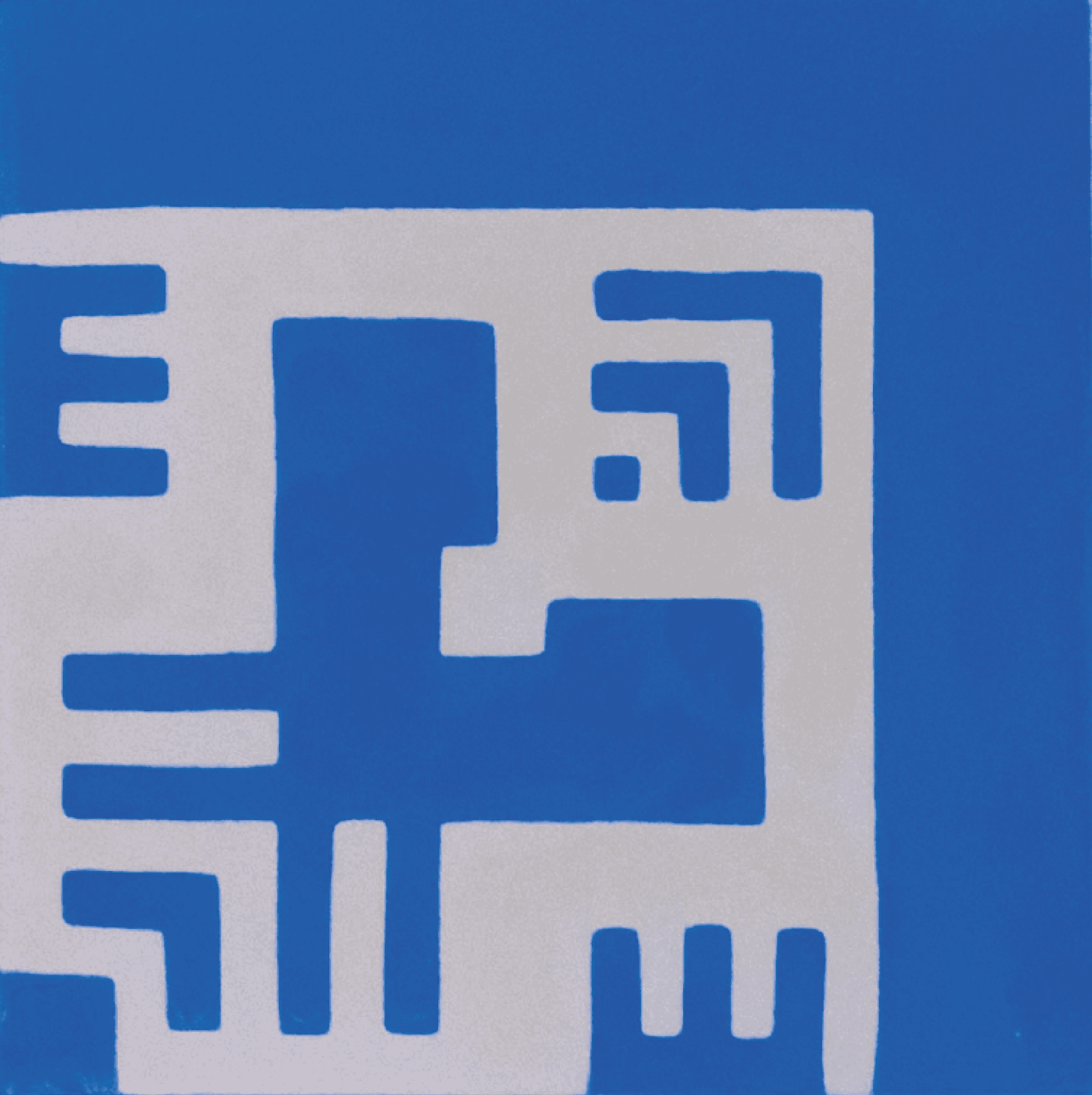 Detalhe do ladrilho Art Déco azul