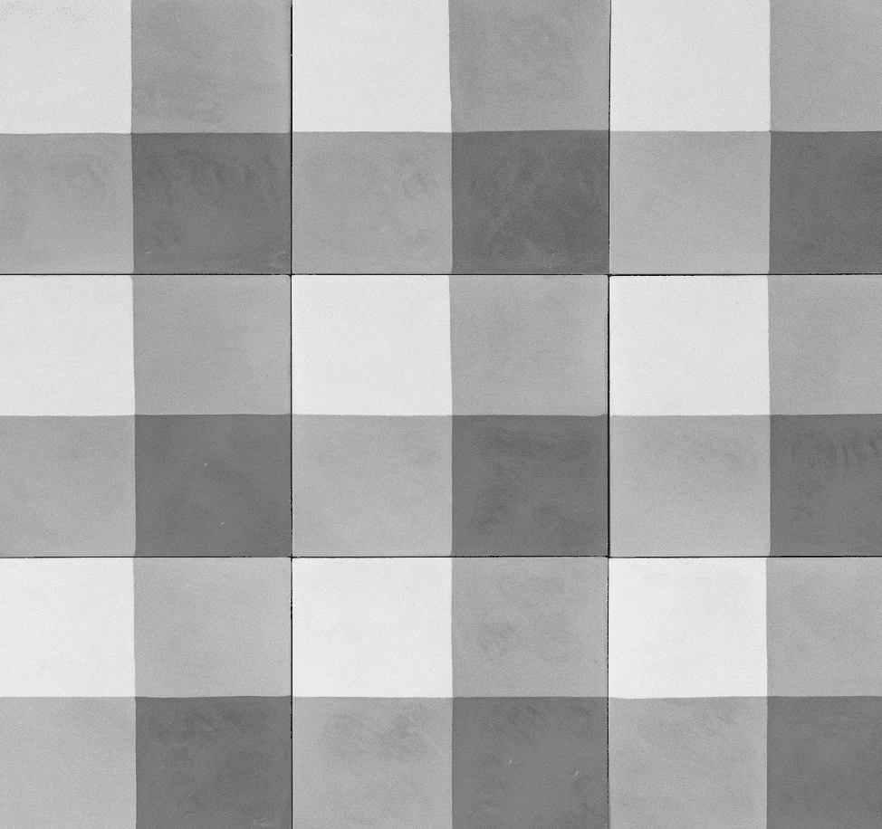 Painel geométrico em preto e branco